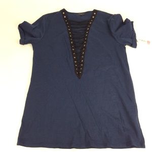 MMM Women's Casual Lace-up Blouse